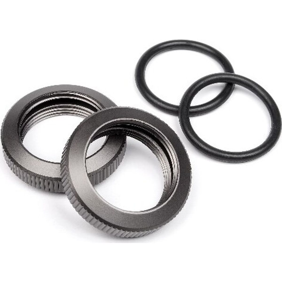 Shock Adjuster Nut 20mm (gunmetal/2pcs) - Hp102155 - Hpi Racing