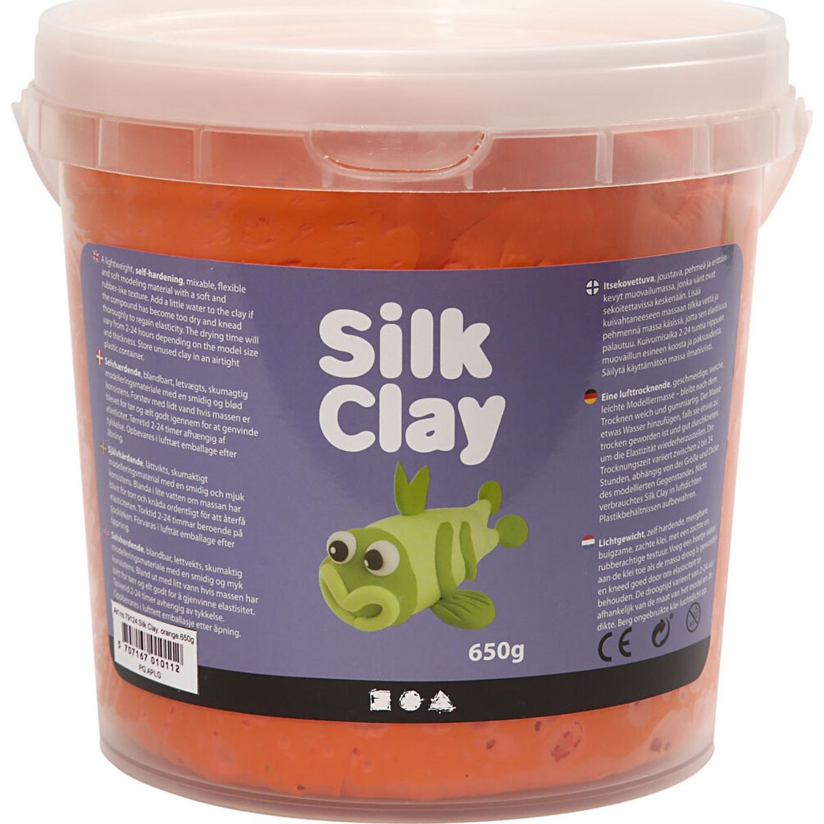 Silk Clay - Orange - Modellervoks I Spand - 650 G