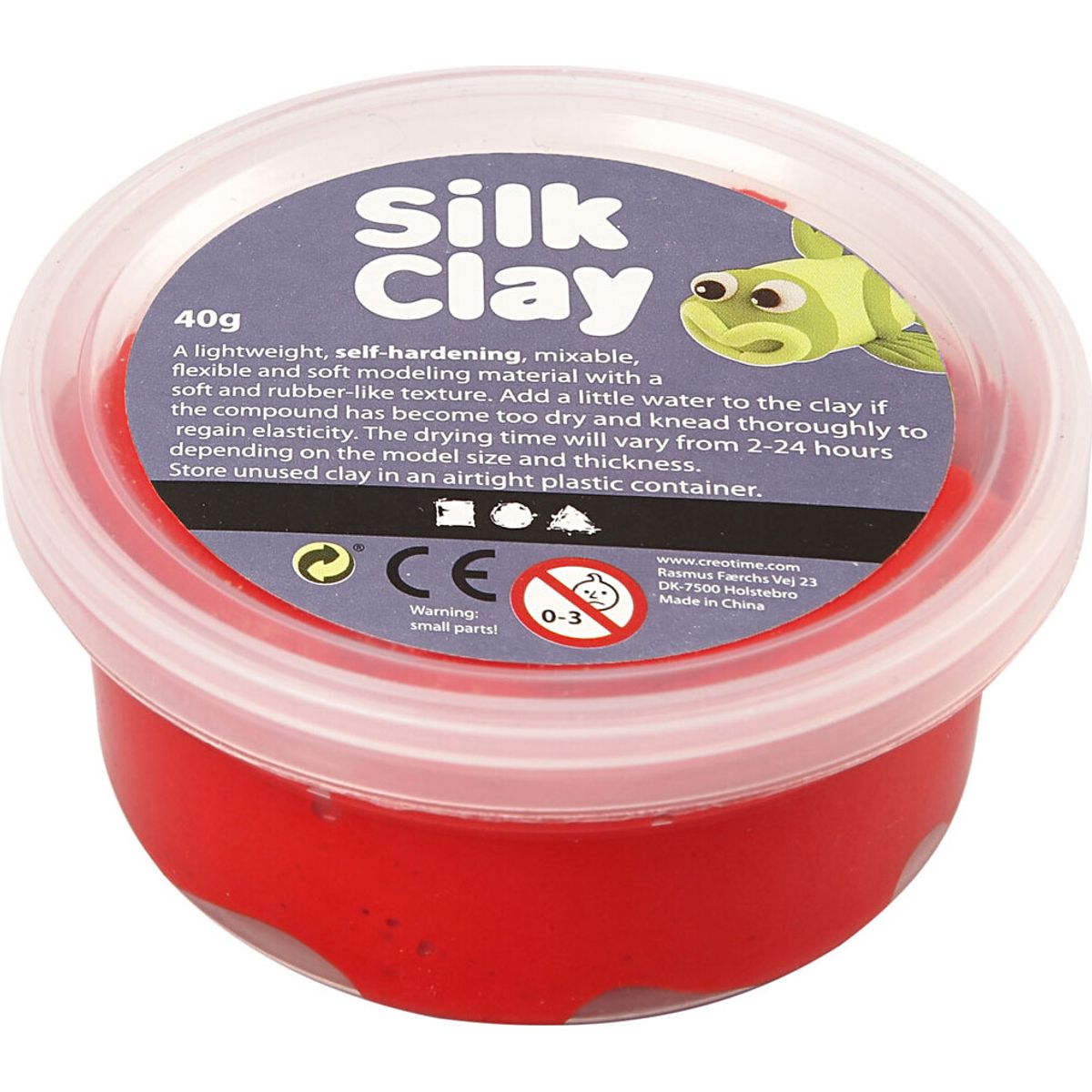 Silk Clay - Rød - Modellervoks - 40 G