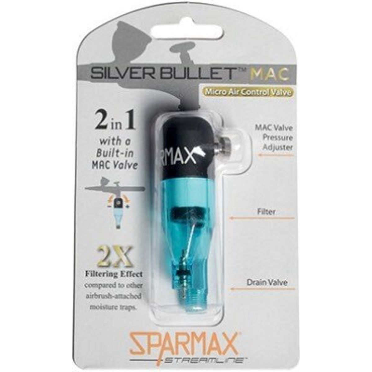 Sparmax - Silver Bullet Mac Ventil Til Airbrush