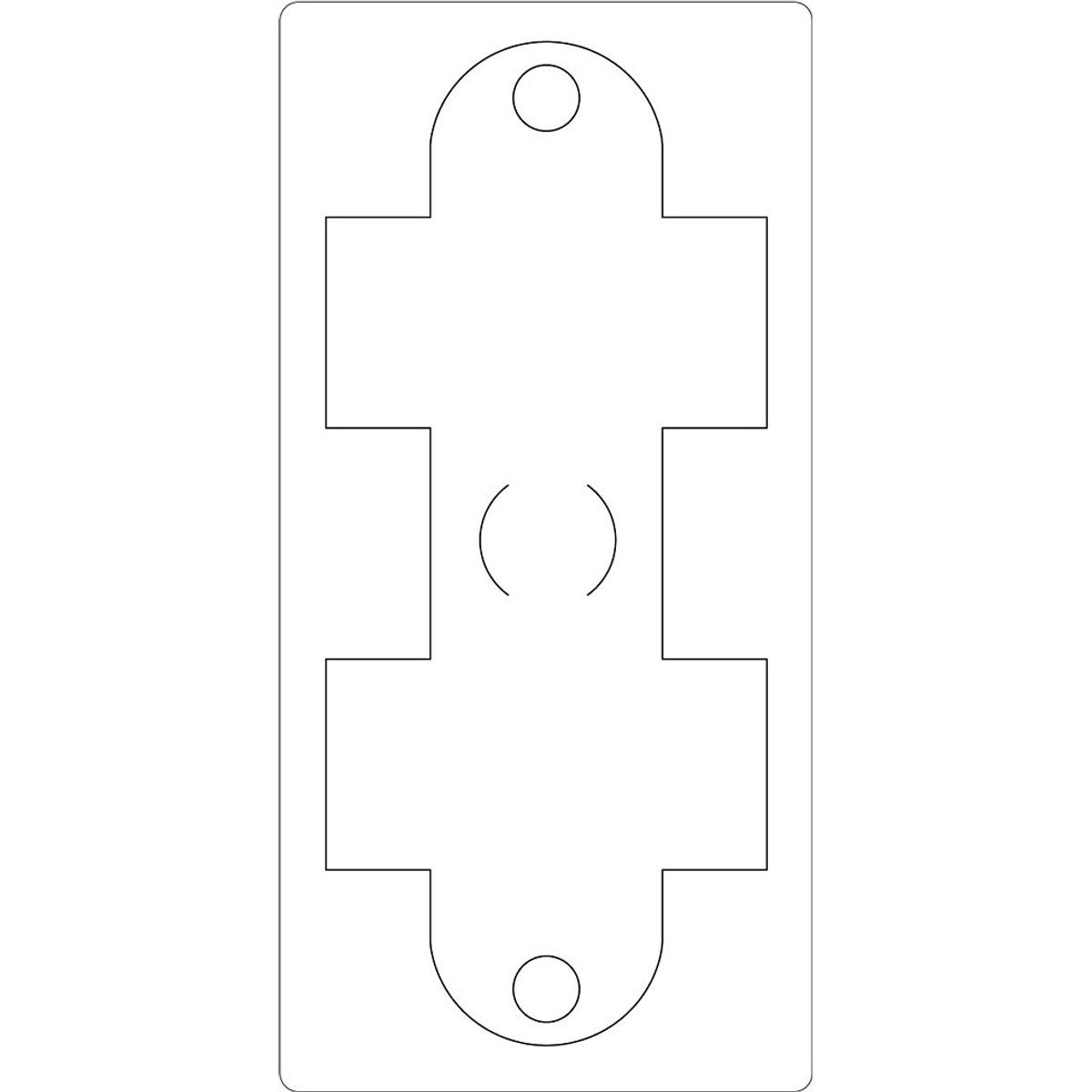 Skæreskabelon - Gaveæske - Str. 15,2x30,37 Cm - Tykkelse 15 Mm