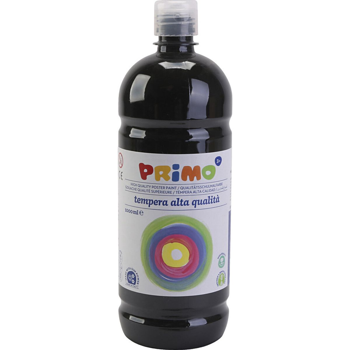 Skole Tempera Maling - Mat - Mat - Sort - 1000 Ml