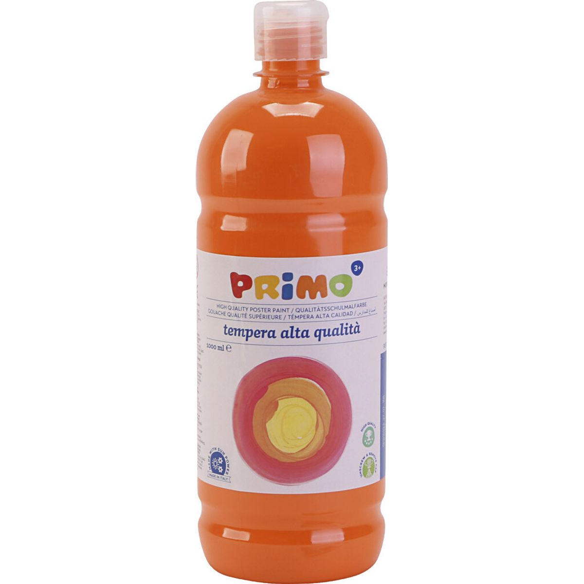 Skole Temperamaling - Mat - Orange - 1000 Ml