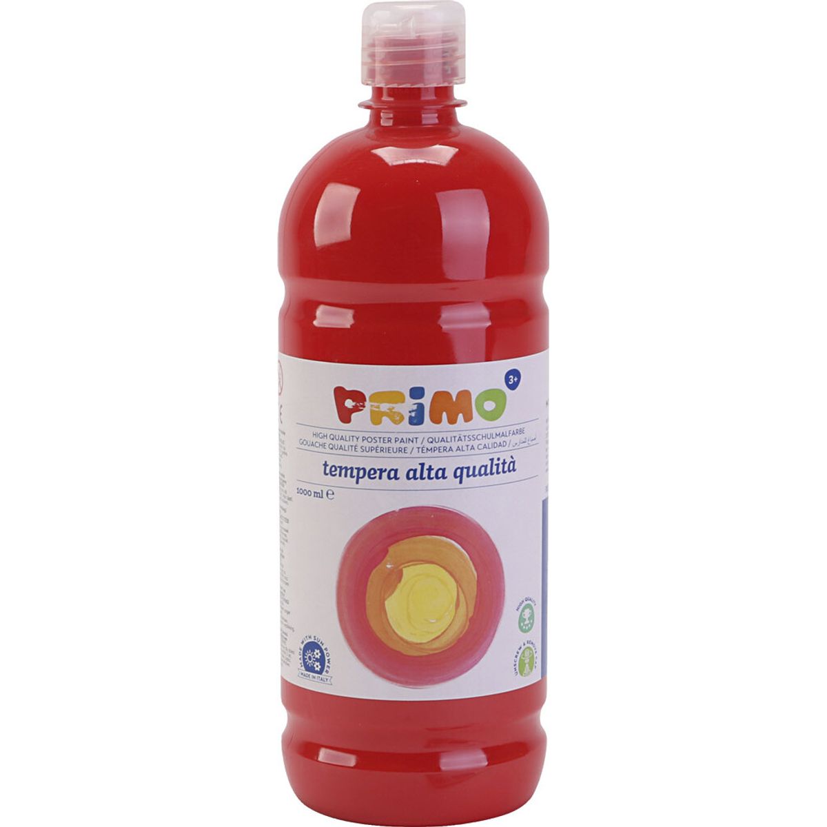 Skole Tempera Maling - Mat - Rød - 1000 Ml