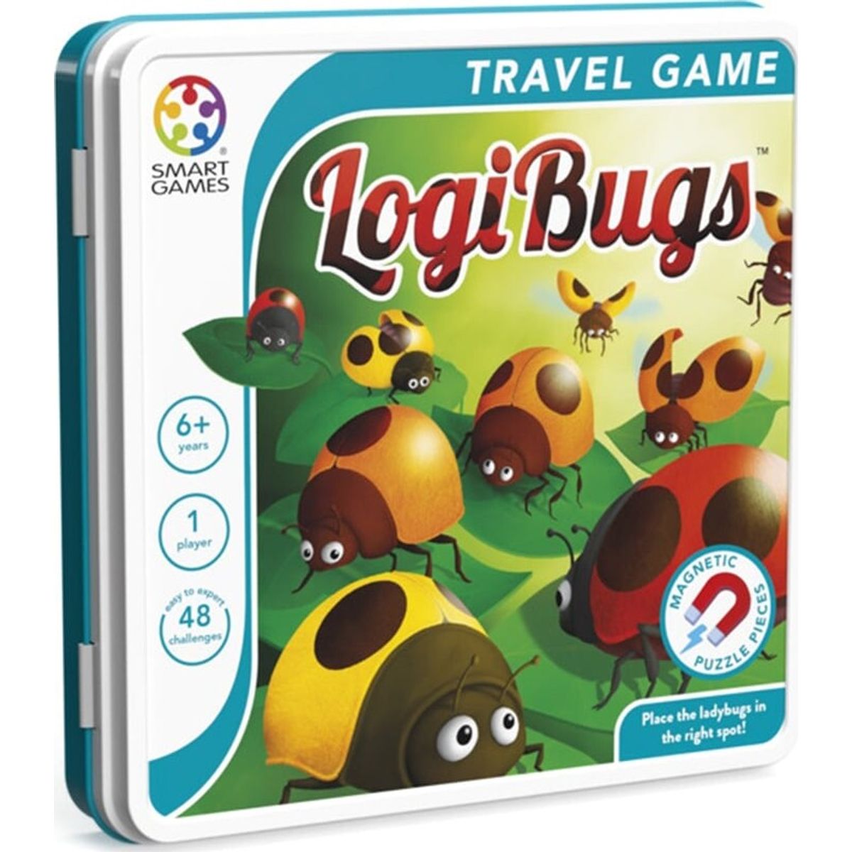 Smartgames - Magnetisk Rejsespil - Logi Bugs (nordisk)