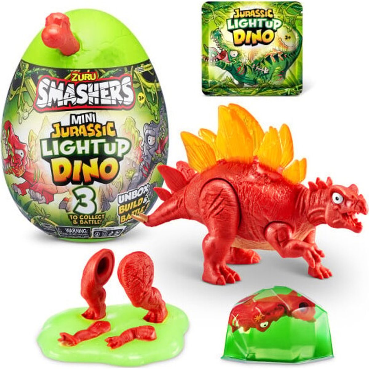 Smashers- Jurassic -series 1 Mini Jurassic Light-up Dino - (74107)