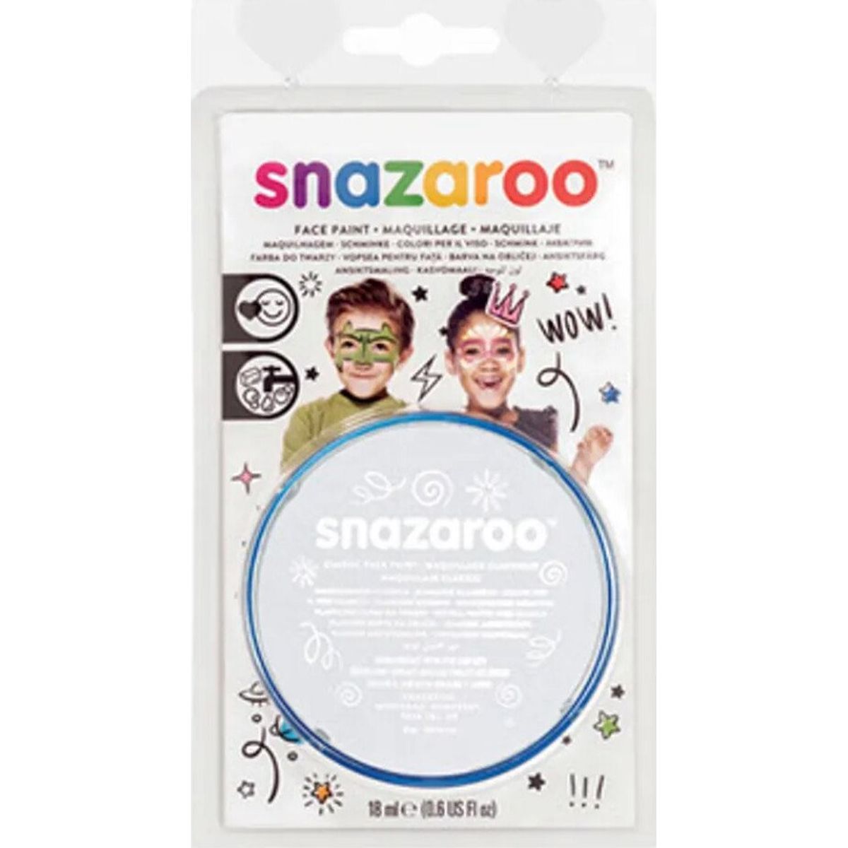 Snazaroo - Ansigtsmaling - Hvid - 18 Ml