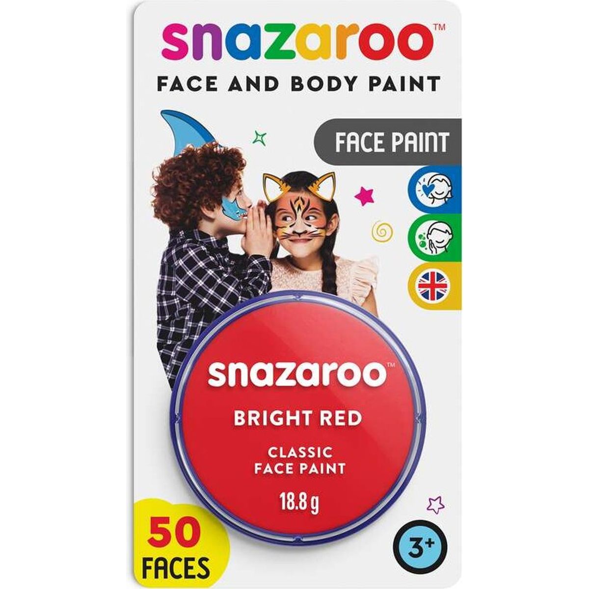 Snazaroo - Ansigtsmaling - Rød - 18 Ml