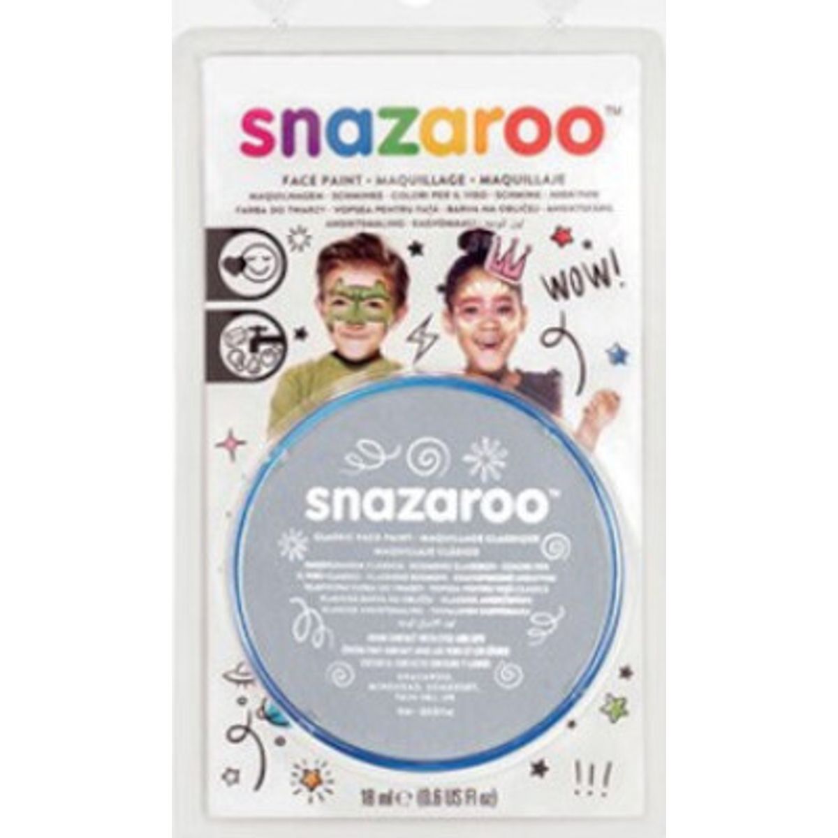 Snazaroo - Ansigtsmaling - Grå - 18 Ml