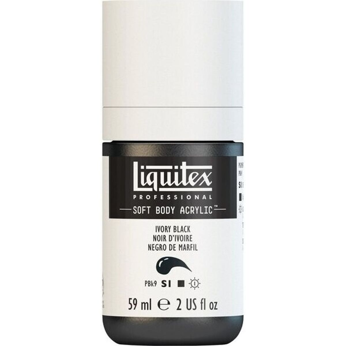 Liquitex - Akrylmaling - Soft Body - Ivory Black 59 Ml