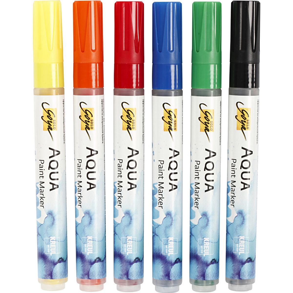 Solo Goya Aqua Paint Marker - Assorterede Farver - 6 Stk.