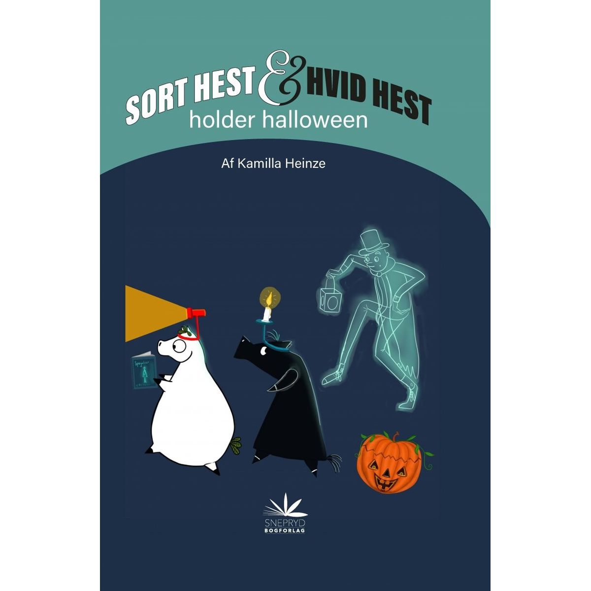 Sort Hest & Hvid Hest Holder Halloween - Kamilla Heinze - Bog