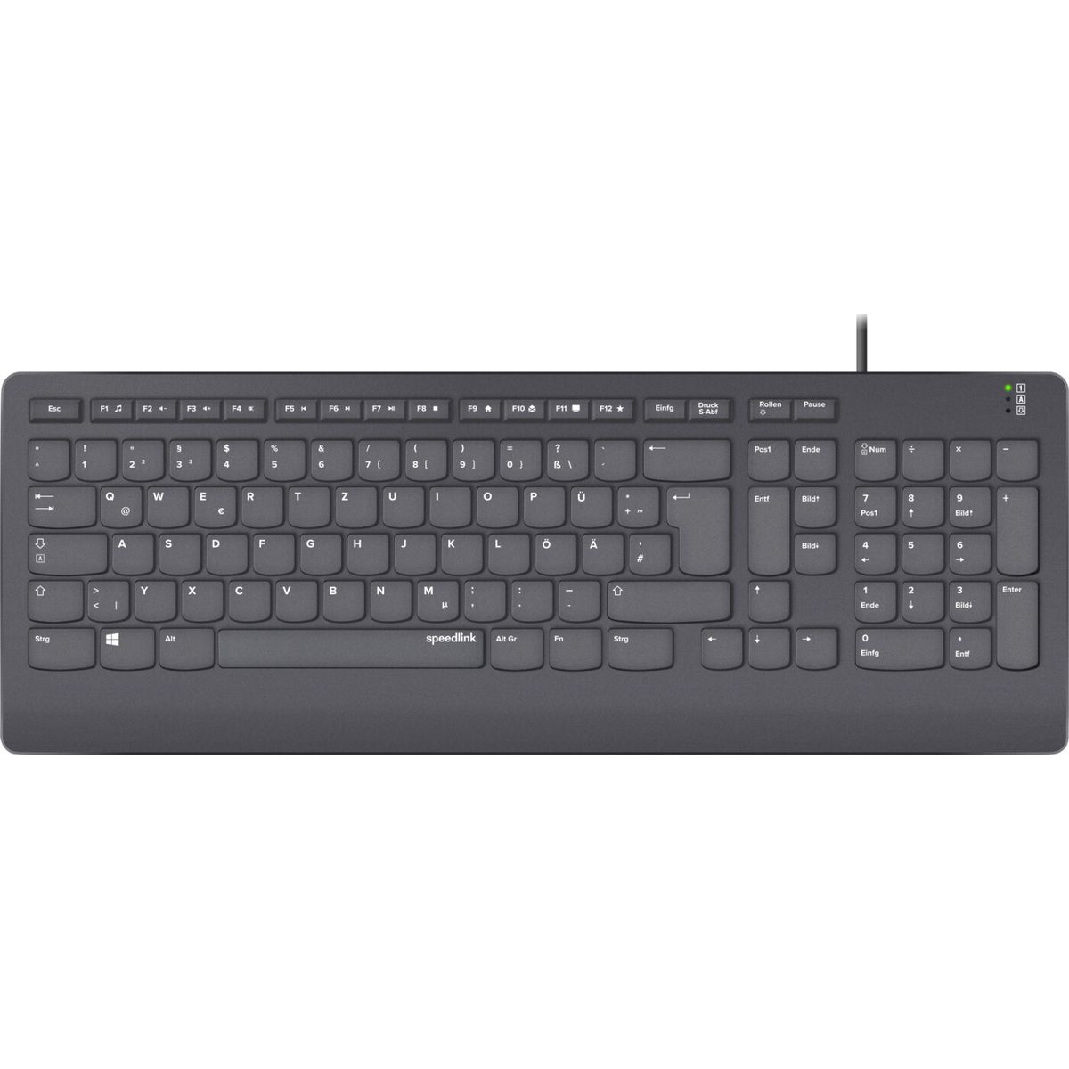 Speedlink - Hi-genic Antibacterial Keyboard, Black - De Layout