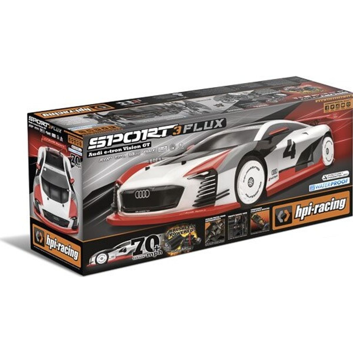 Hpi Racing - Flux Audi E-tron Vision Gt Sport 3 Fjernstyret Bil - Hp160202