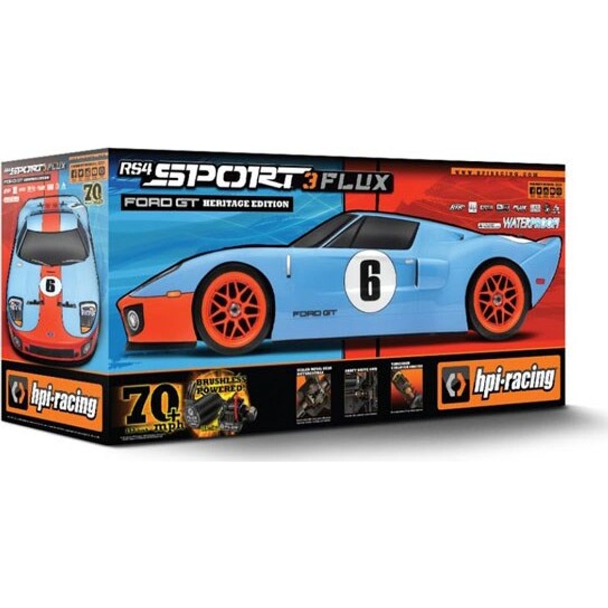 Hpi Racing - Flux Ford Gt Heritage Edition Sport 3 Fjernstyret Bil - Hp120098