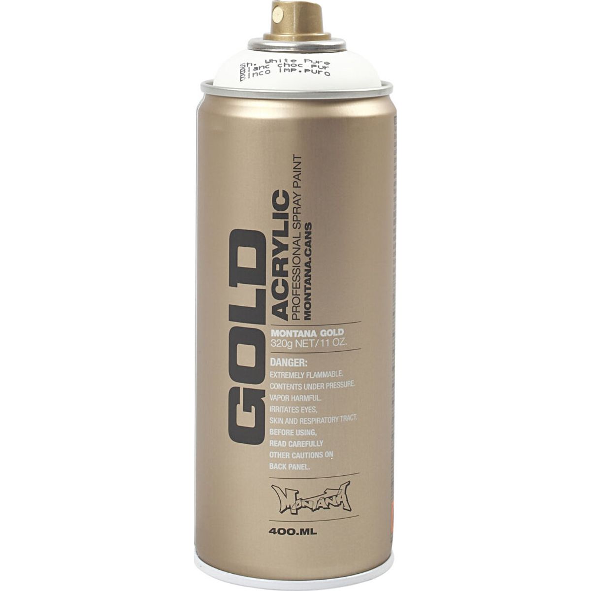 Montana Gold - Spraymaling - Hvid - 400 Ml