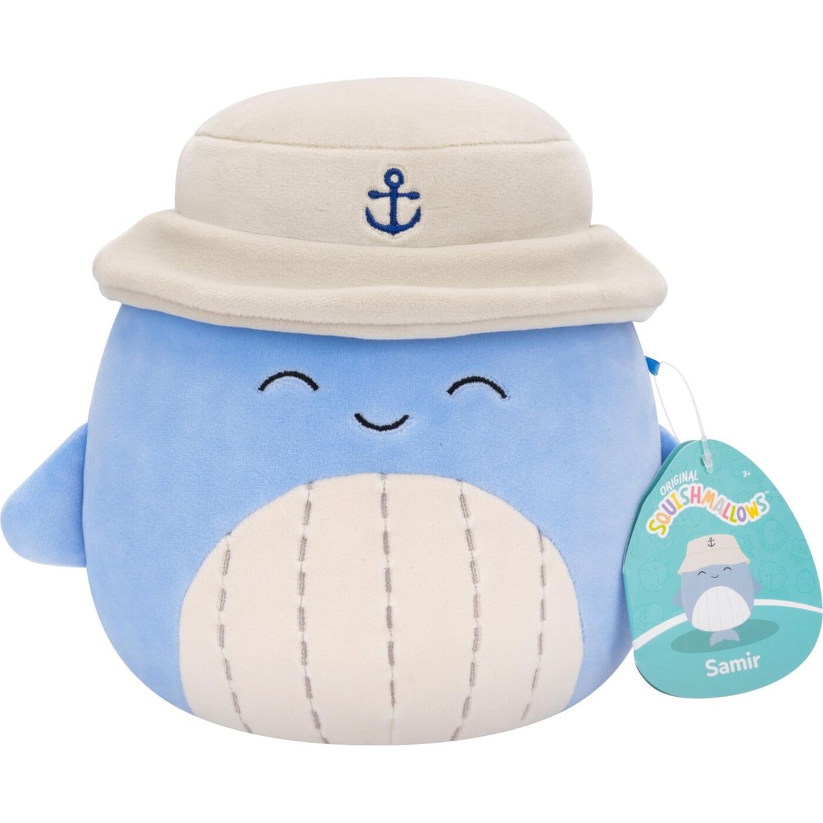 Squishmallows Bamse - Samir Hval - 19 Cm