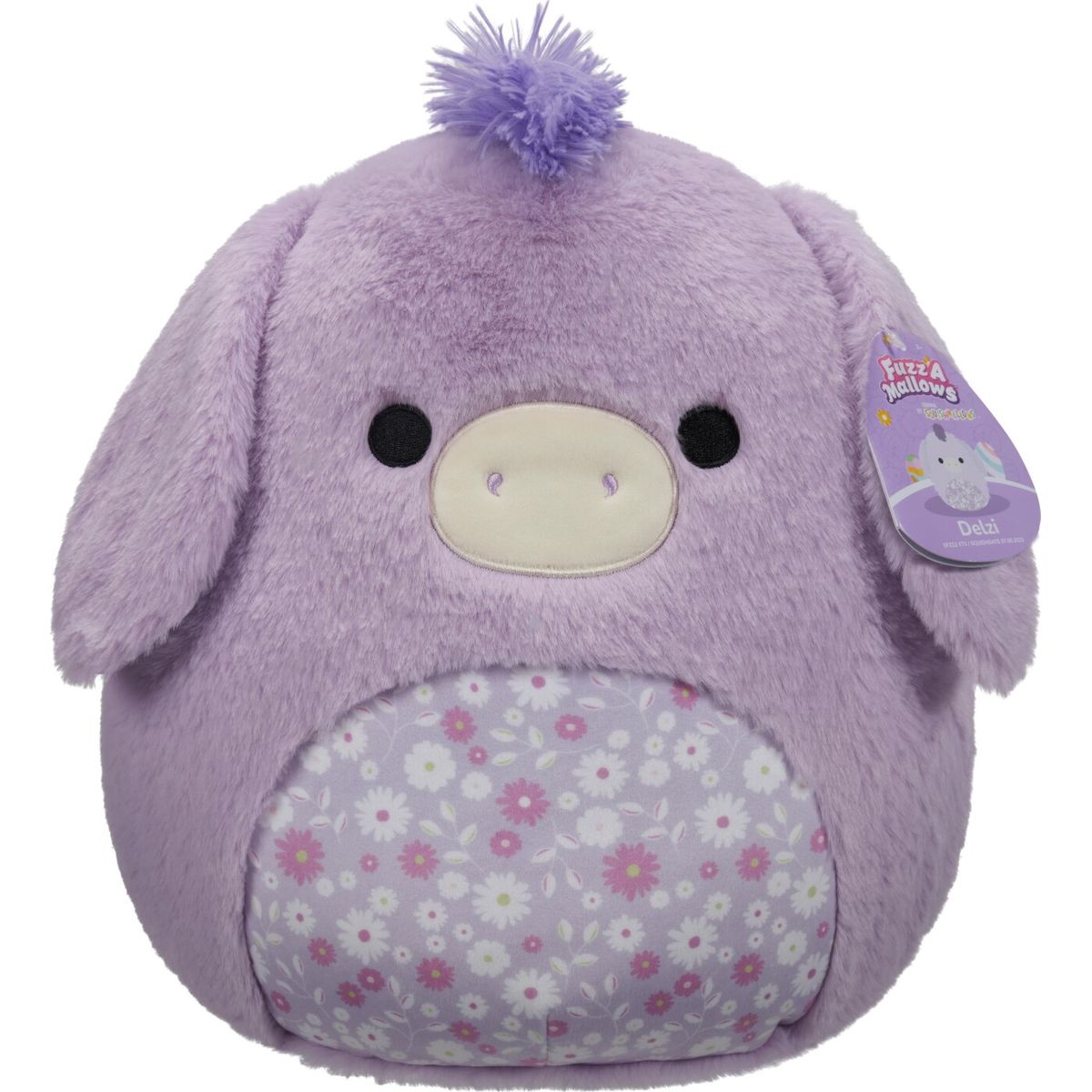 Squishmallows Bamse - Fuzz A Mallows - Delzi Donkey - 30 Cm