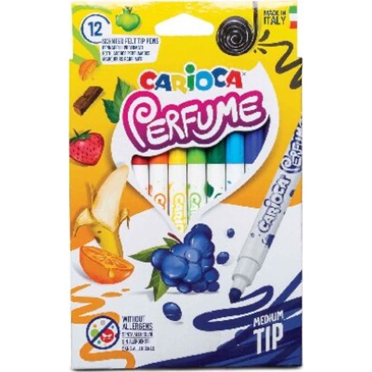 Carioca Perfume - Tusser Med Duft - Medium Tip - 12 Farver