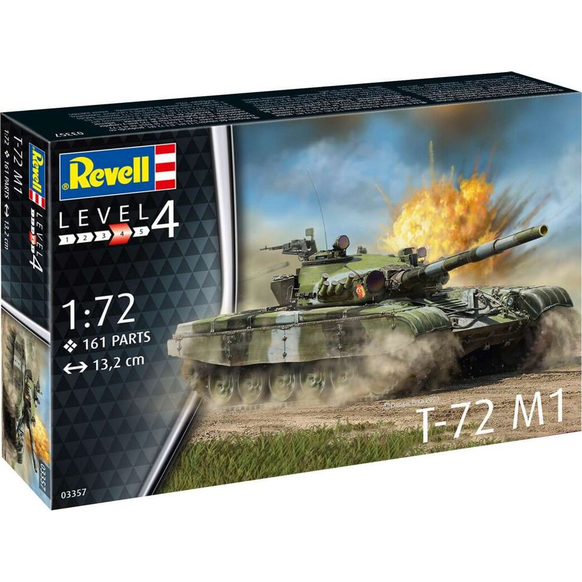 Revell - T-72 M1 Modeltank Byggesæt - 1:72 - Level 4 - 03357