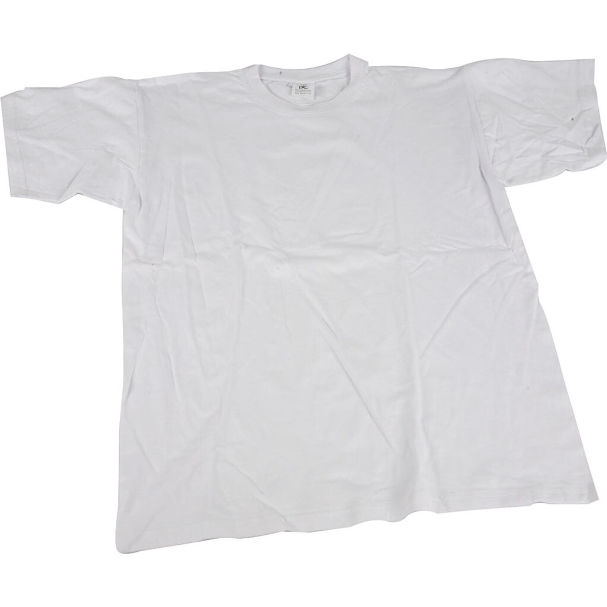 Blank T-shirt Til Maling - B 40 Cm - Str. 7-8 år - Rund Hals - Hvid