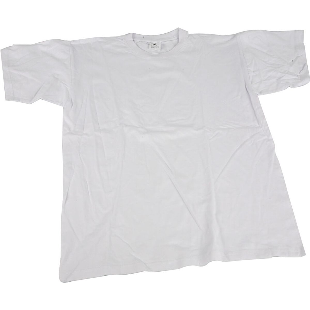 Blank T-shirt Til Maling - B 48 Cm - Str. Small - Rund Hals - Hvid