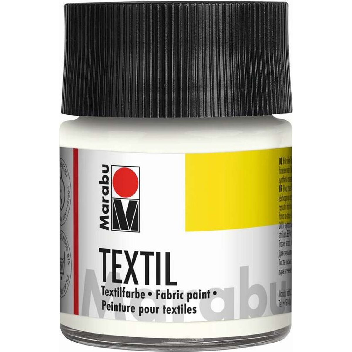 Tekstil Maling - Hvid - Textil - 50 Ml - Marabu