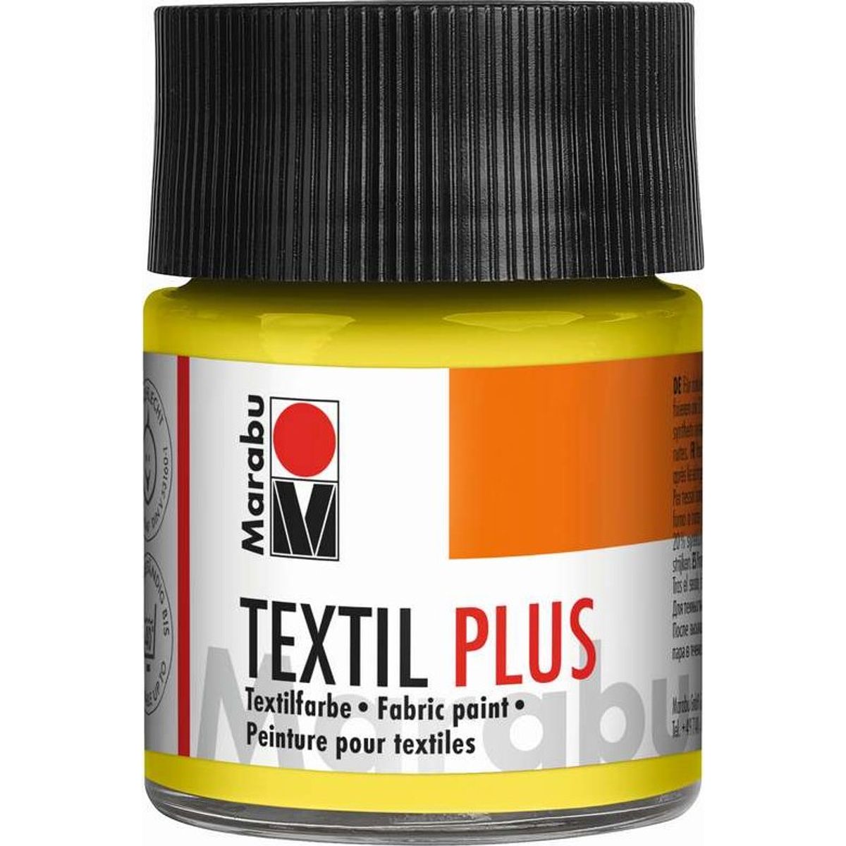 Tekstil Maling - Citron Gul - Textil Plus - 50 Ml - Marabu