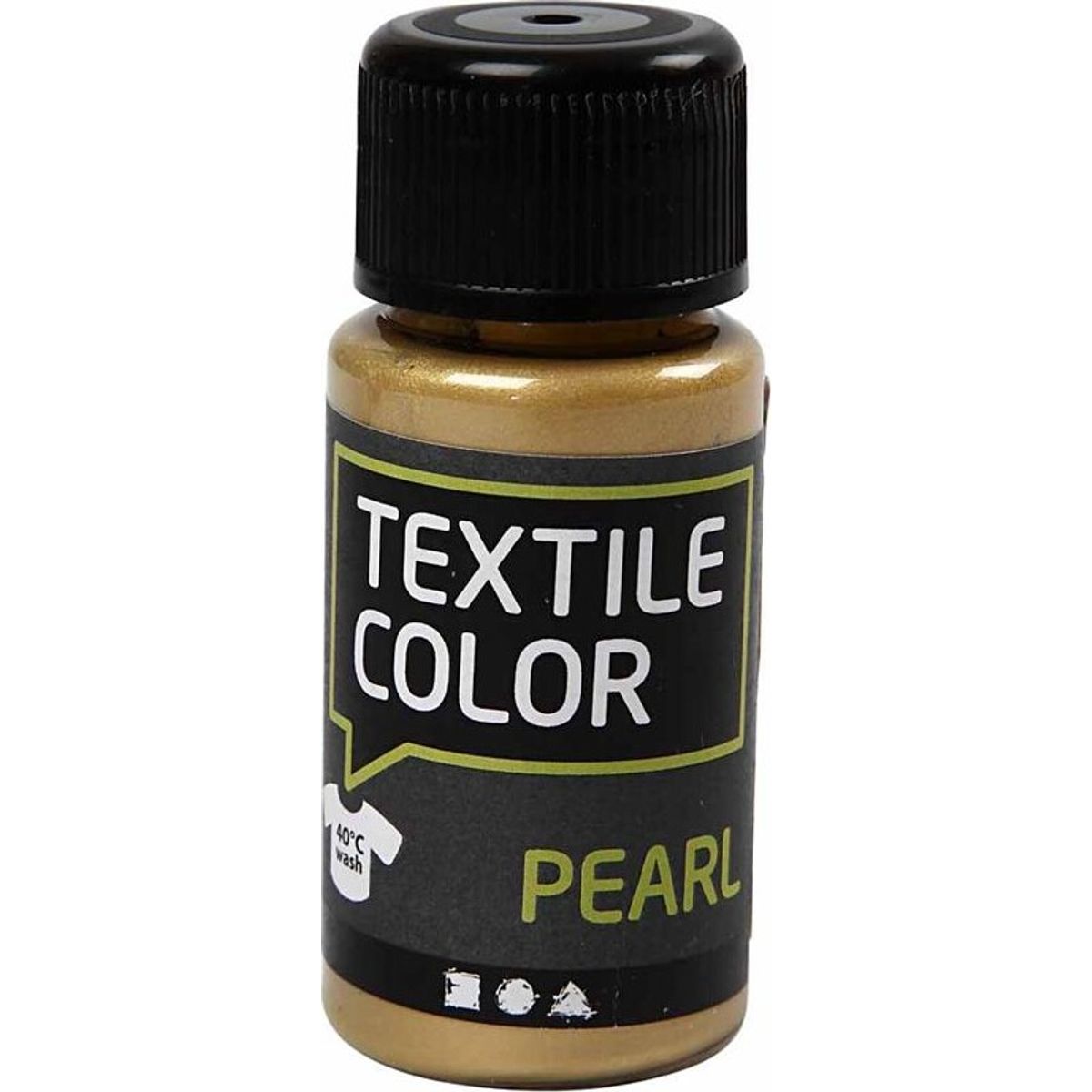 Tekstilmaling - Textile Color Pearl - Perlemor - Guld 50 Ml