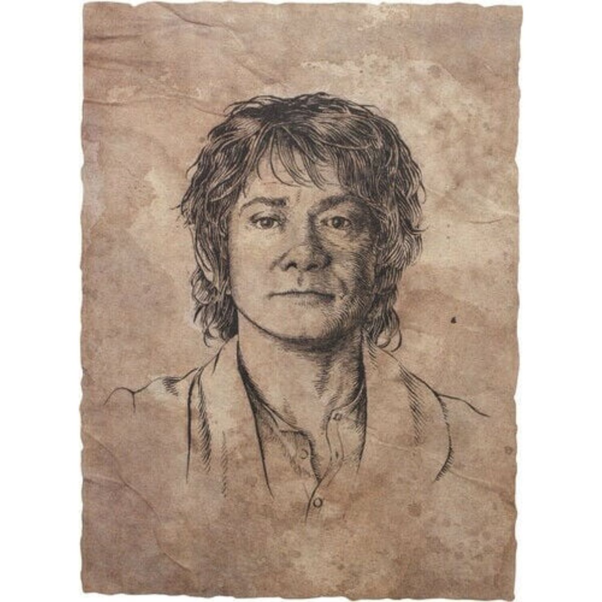 Hobbitten / The Hobbit Plakat - Bilbo Baggins Portræt - 20 X 28 Cm