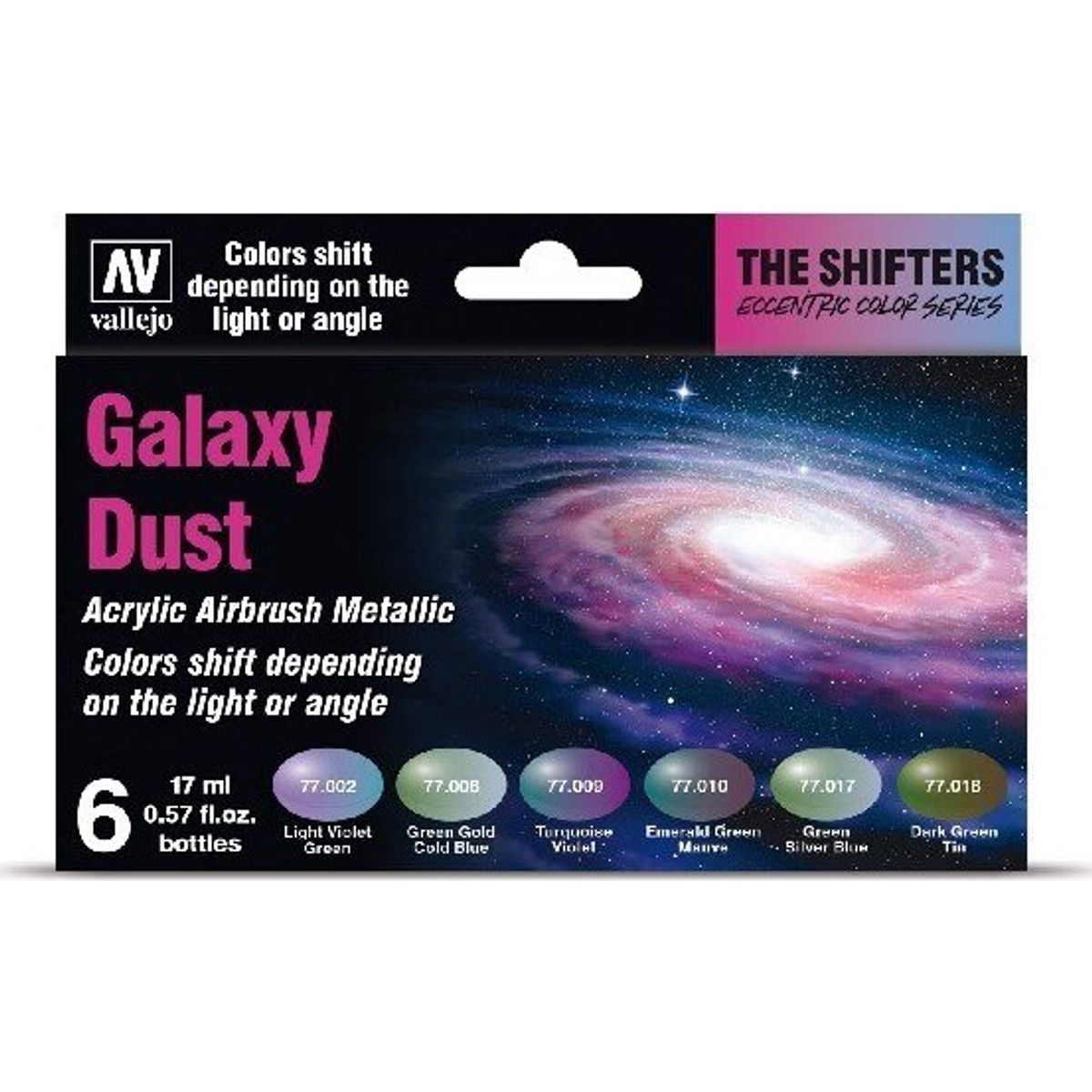 Vallejo - Shifters Galaxy Dust Maling Sæt Til Modelhobby - 6x17 Ml