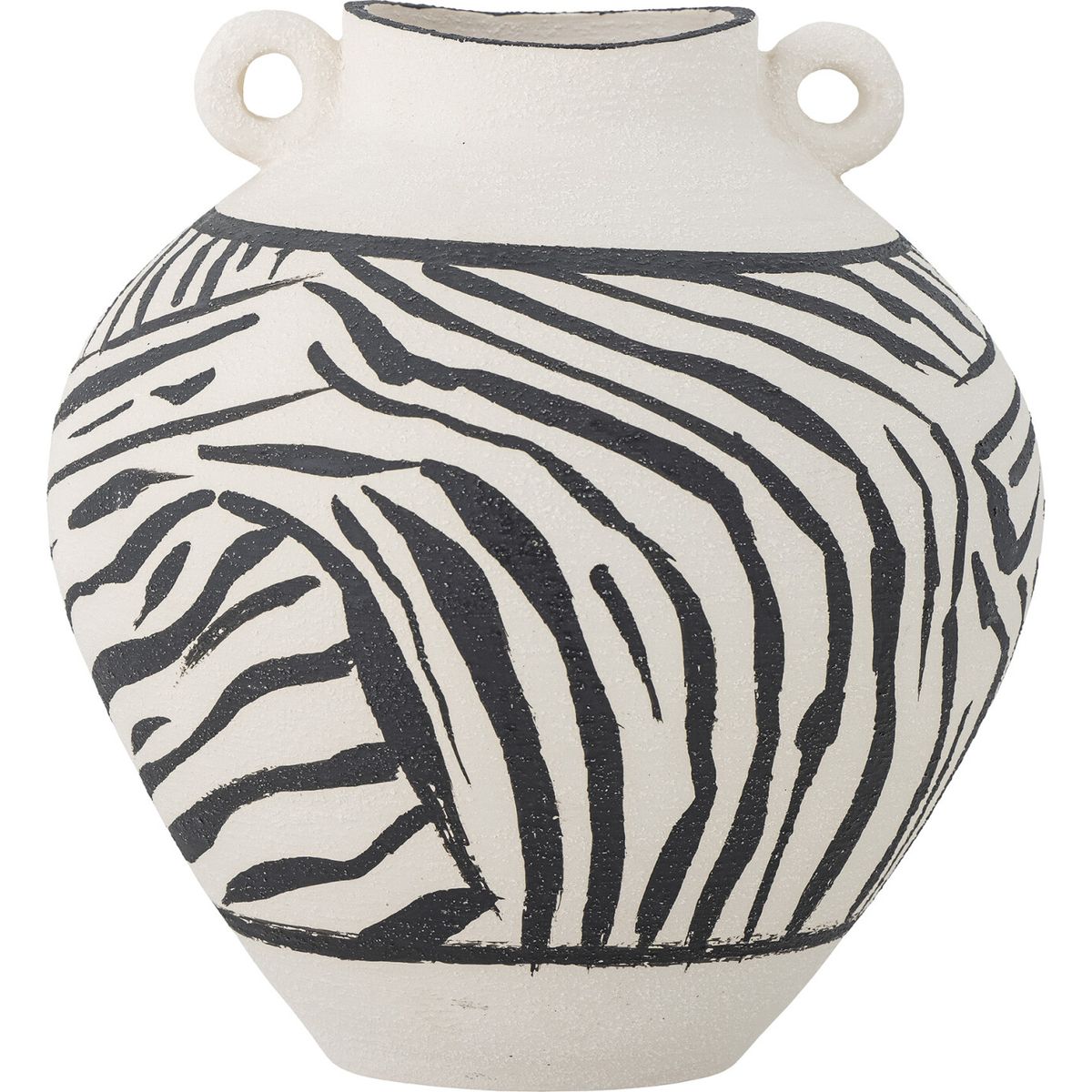 Bloomingville - Togo Vase - Sort - Stentøj - H 26 Cm