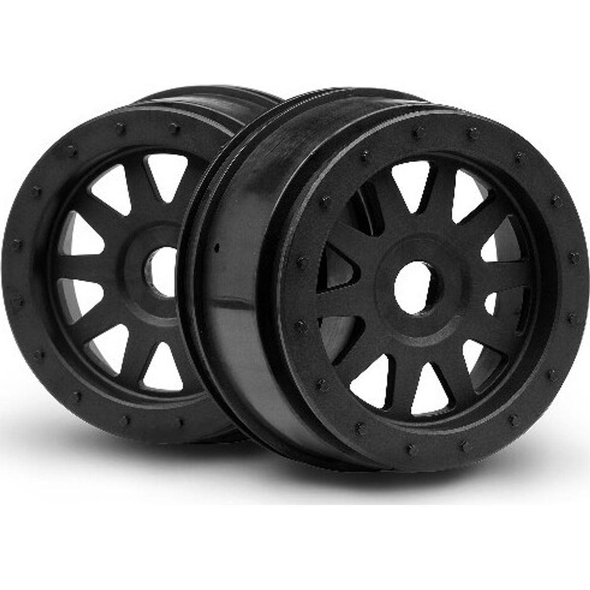 Tr-10 Glue-lock Wheel Black (120x60mm/2pcs) - Hp106896 - Hpi Racing