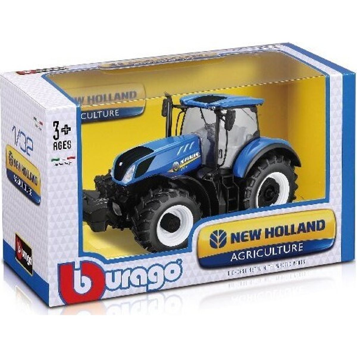 Bburago - New Holland Traktor - 1:32 - Blå