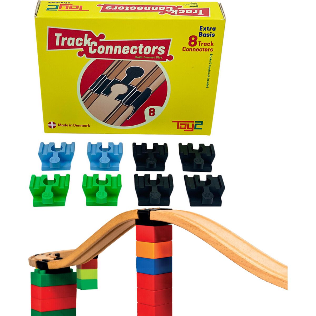 Toy2 Track Connectors - Extra Basis - 8 Dele