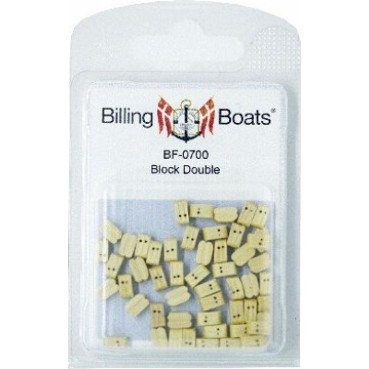 Billing Boats Fittings - Blokke - Dobbelt - 7 Mm - 50 Stk