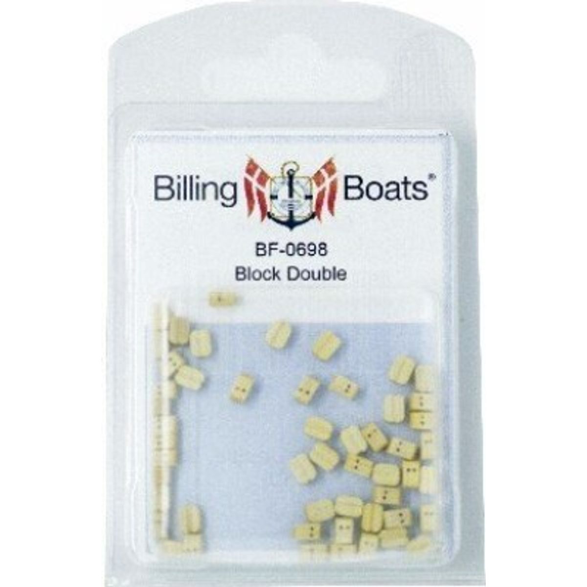 Billing Boats Fittings - Blokke - Dobbelt - 5 Mm - 50 Stk