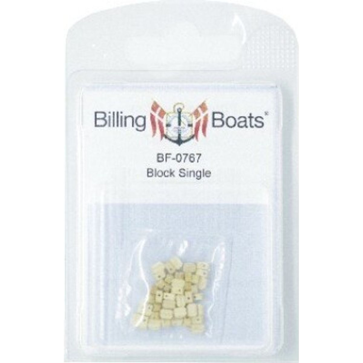 Billing Boats Fittings - Blokke - Enkelt - 3 Mm - 50 Stk