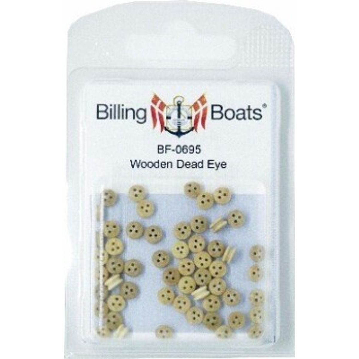 Billing Boats Fittings - Jomfru / Deadeye - 5 Mm - 50 Stk