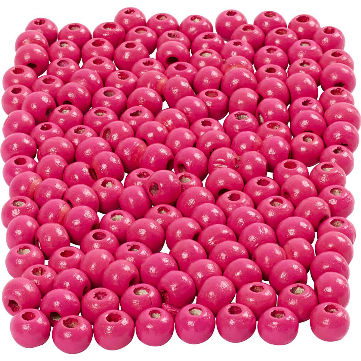 Træperler - ø 5 Mm - Hulstr. 1,5 Mm - Pink - 6 G - 150 Stk.