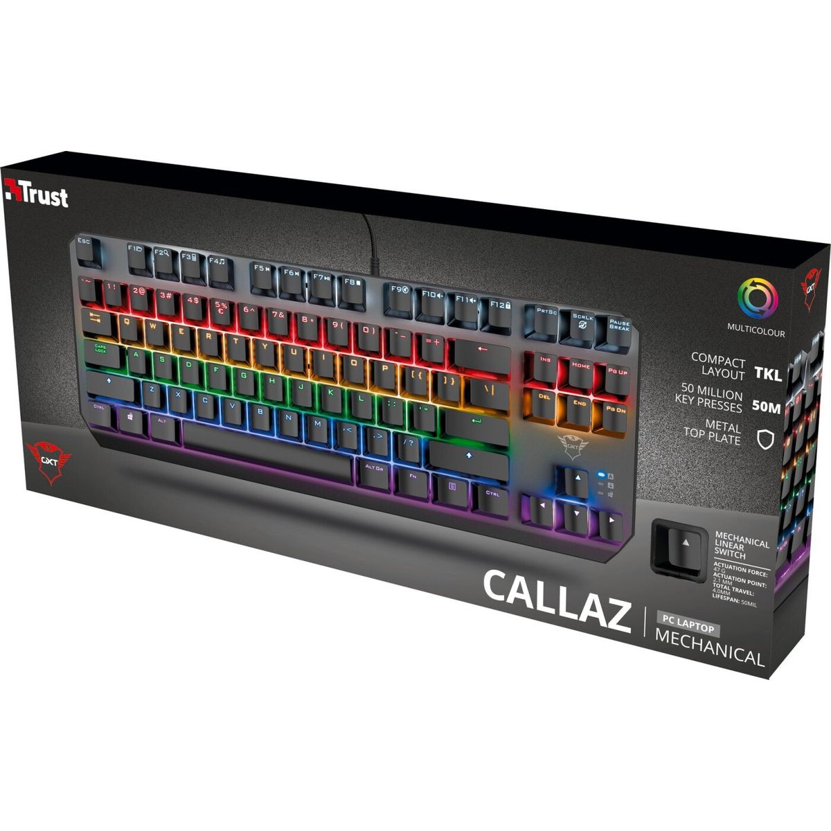 Trust - Gxt 834 Callaz Gaming Tastatur - Nordisk - Sort