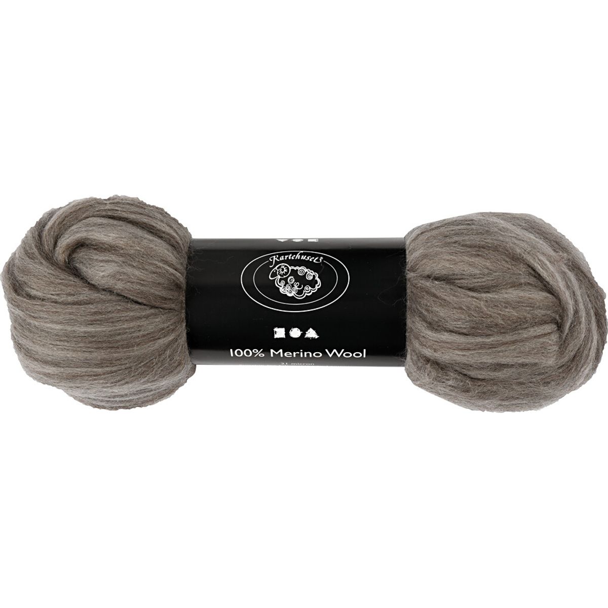 Merino Uld Garn - Tykkelse 21 My - Naturgrå - 100 G