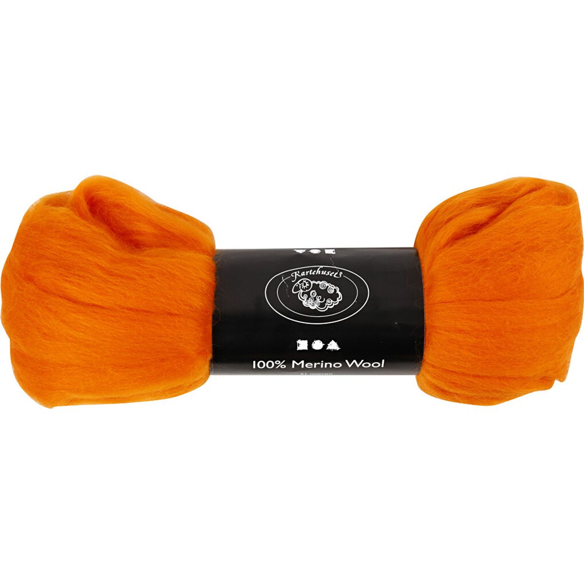 Merino Uld Garn - Tykkelse 21 My - Orange - 100 G