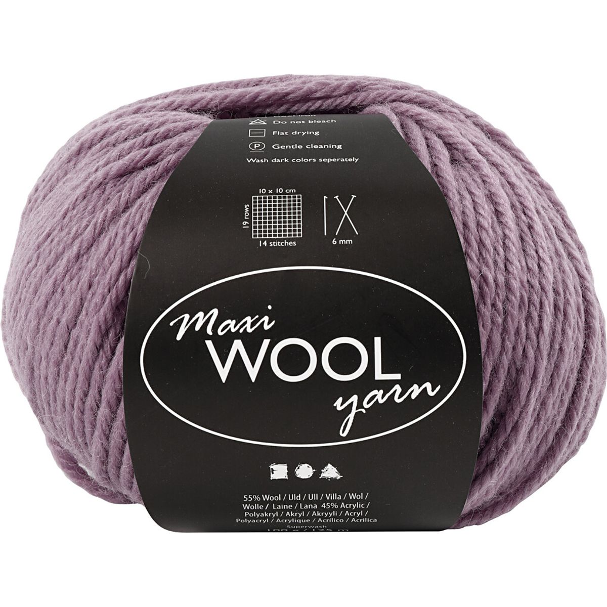 Uldgarn - Maxi Wool - L 125 M - Lavendel - 100 G