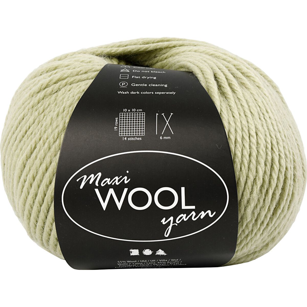 Uldgarn - Maxi Wool - L 125 M - Lys Grøn - 100 G