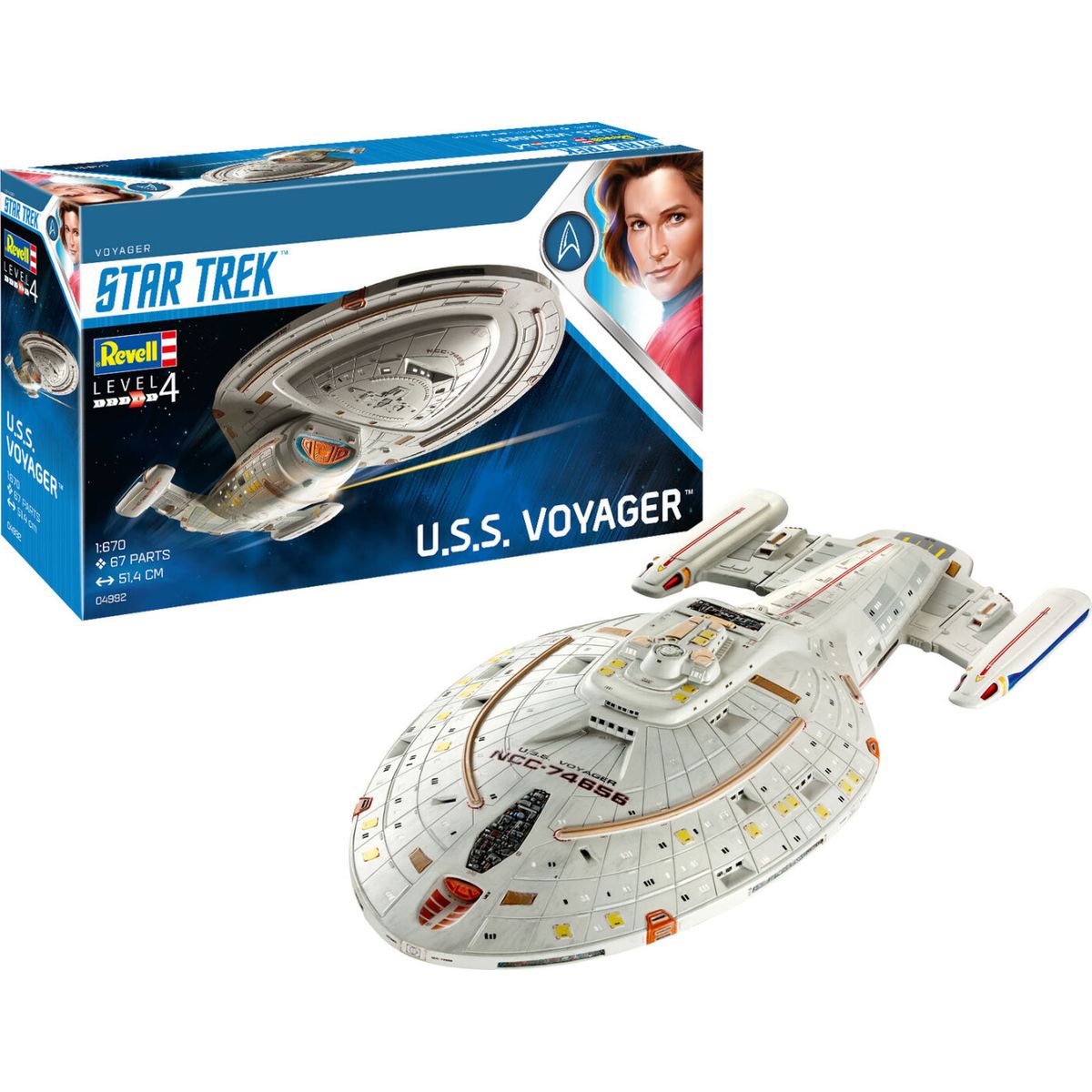 Revell - U.s.s. Voyager Modelrumskib - 1:670 - Level 4 - 04992