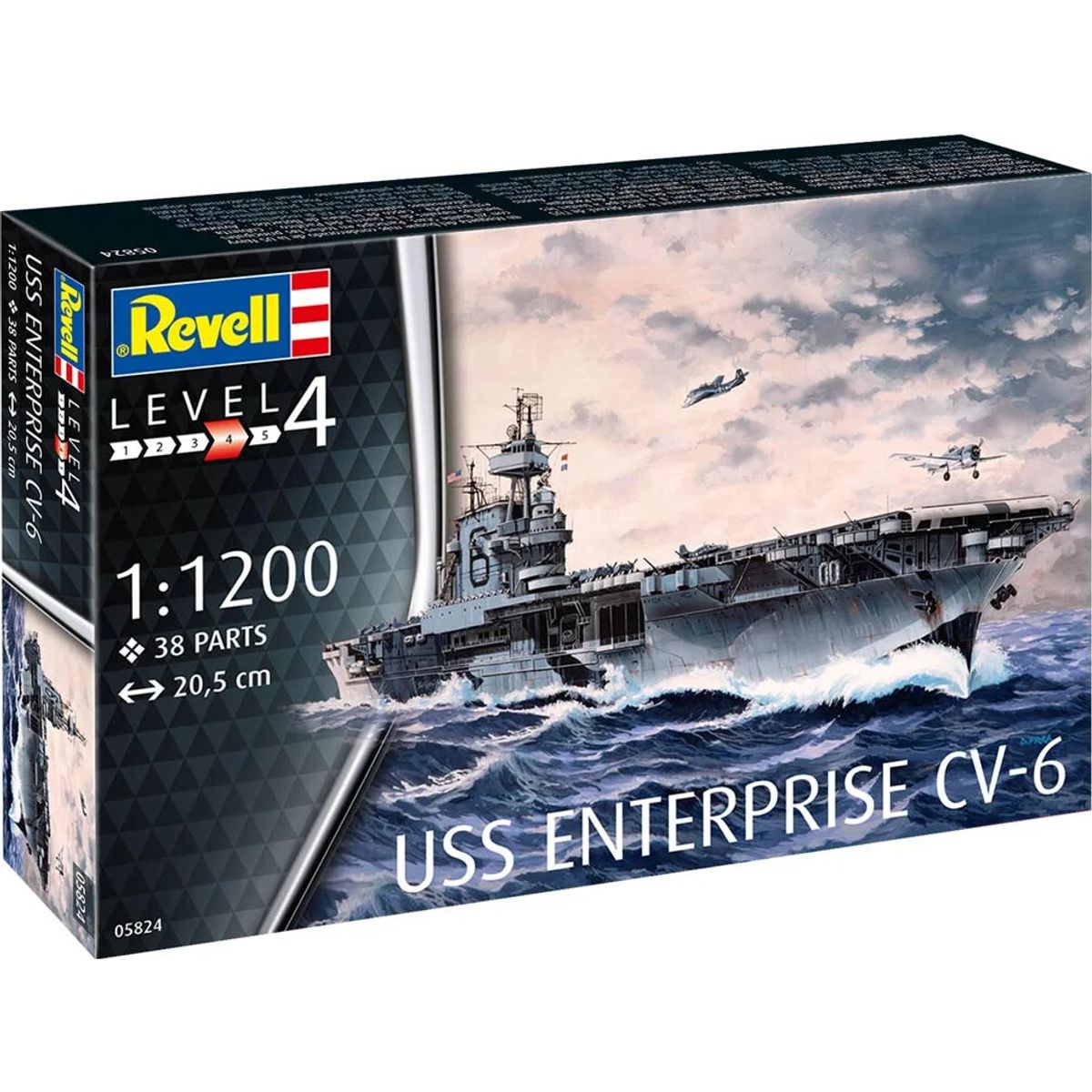 Revell - Uss Enterprise Cv-6 Skib - 1:1200 - Level 4 - 05824