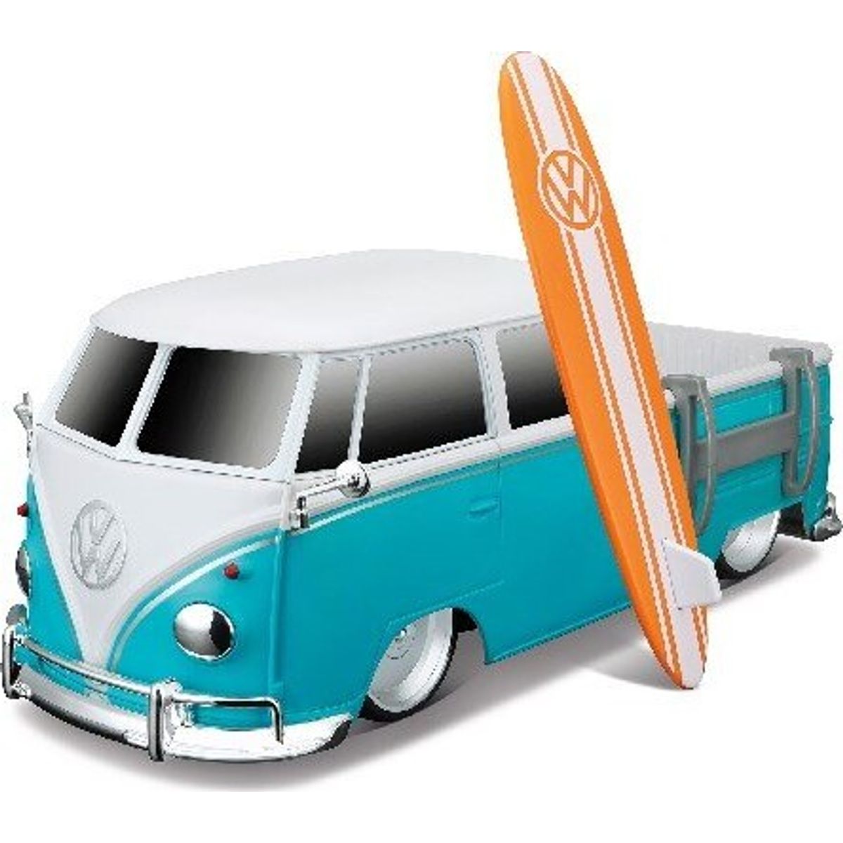 Maisto Tech Rc - Volkswagen Pickup Med Surfboard - 1:16 - Turkis