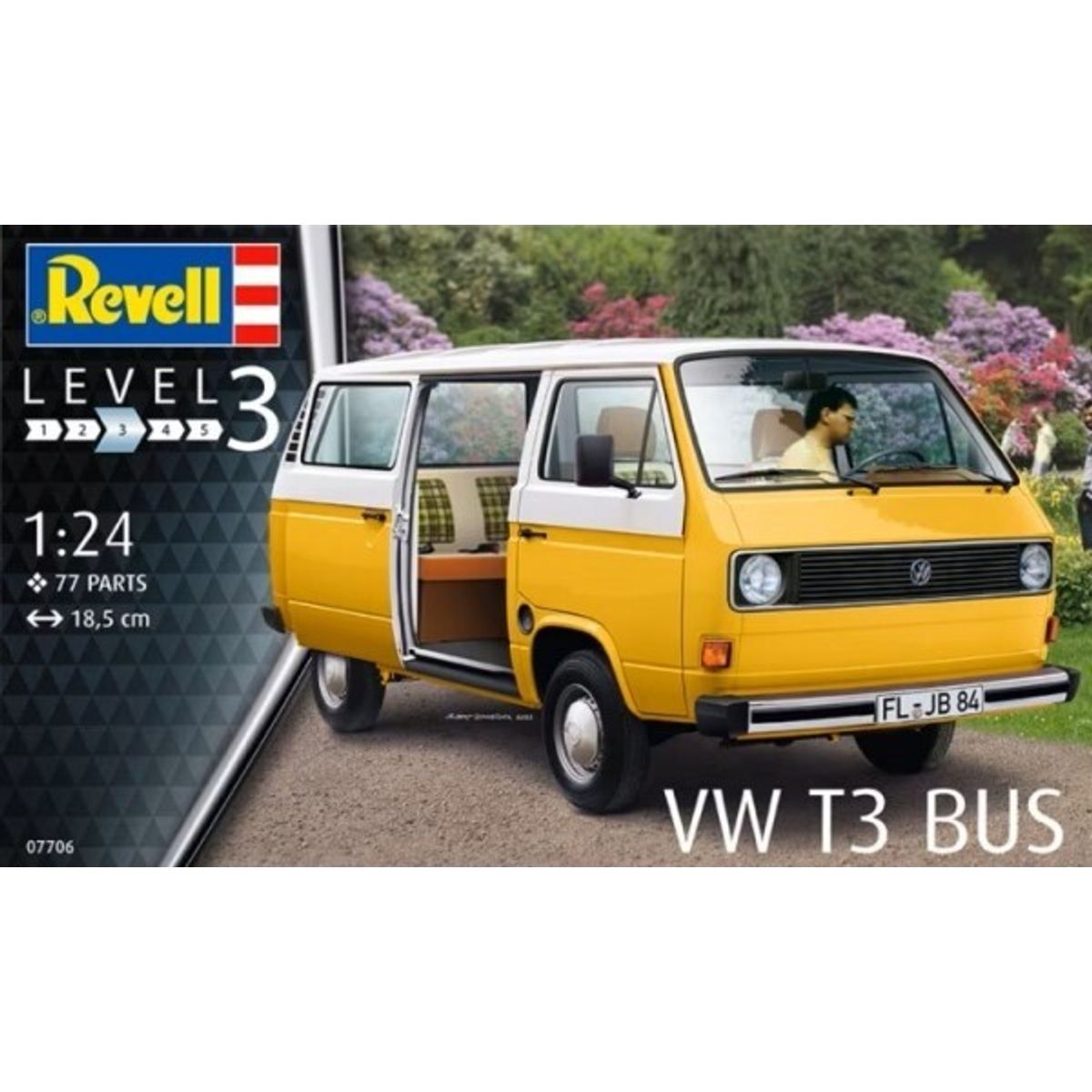 Revell - Vw T3 Bus Modelbus Byggesæt - 1:24 - Level 3 - 07706