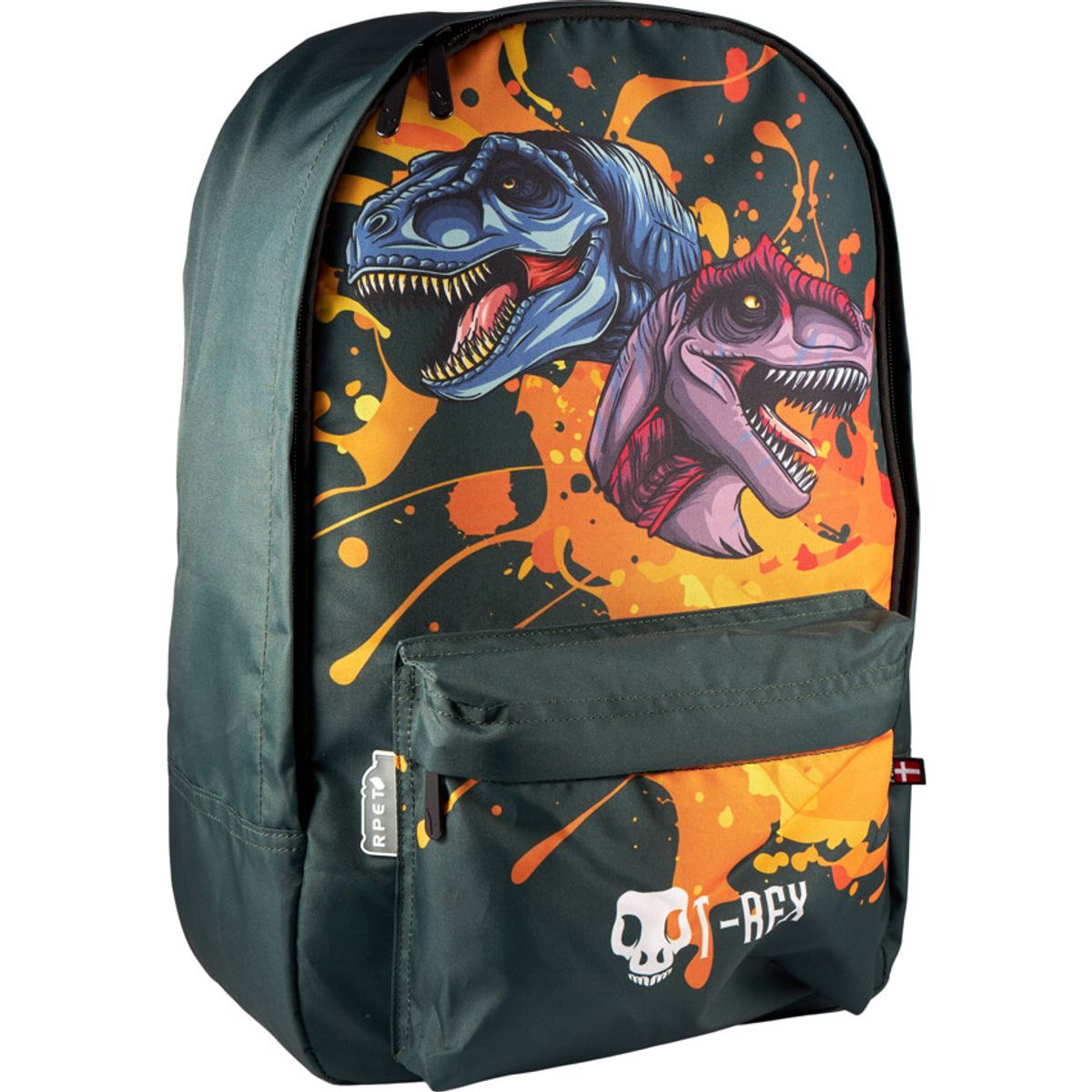 Dinosaur Skoletaske - 20 L - Dino T-rex - Sort